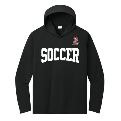 L Soccer Performance Hooded Long Sleeve Tee