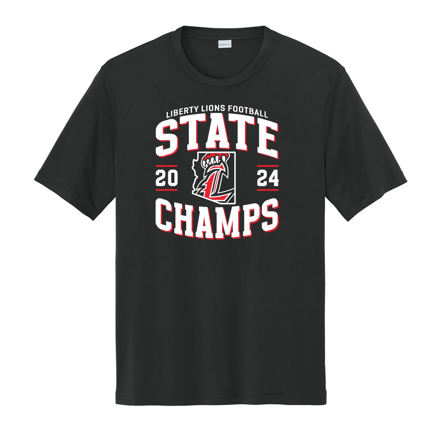 2024 Liberty Lions State Champs Dri Fit Tee