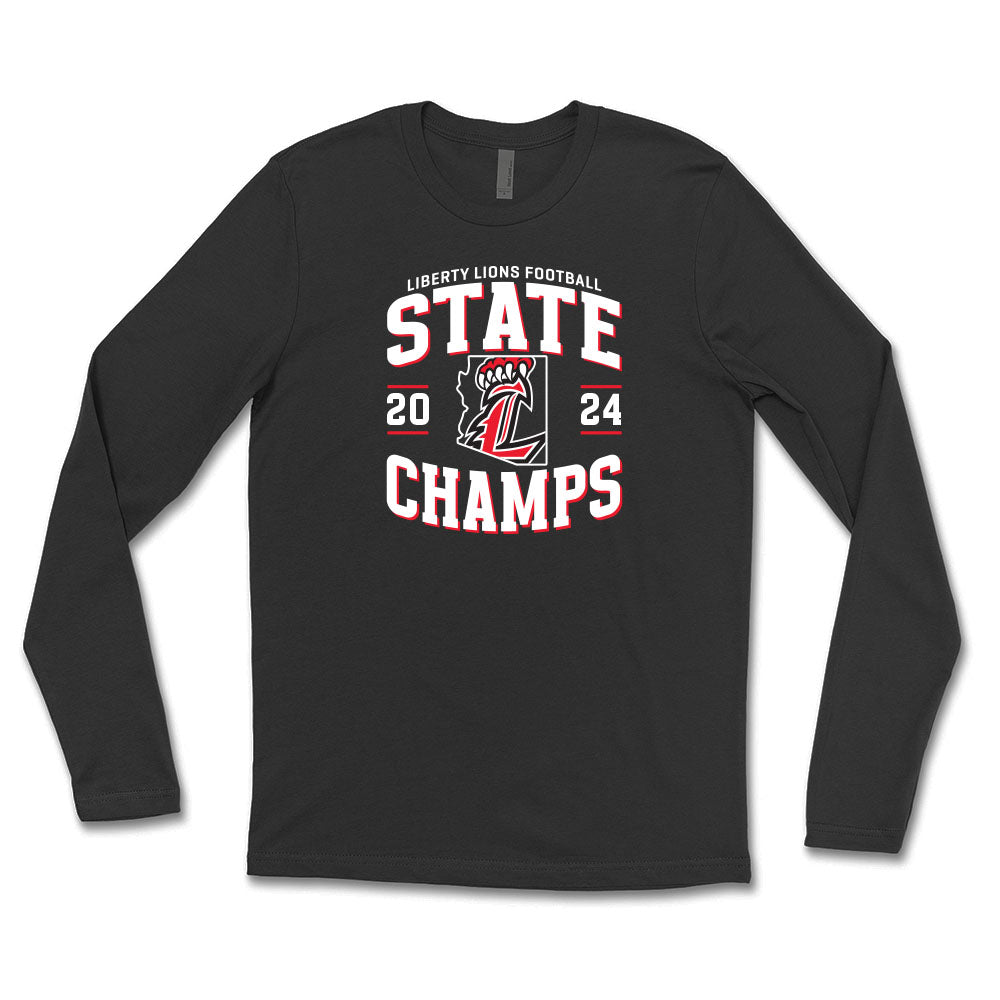 2024 Liberty Lions State Champs Unisex Long Sleeve Tee