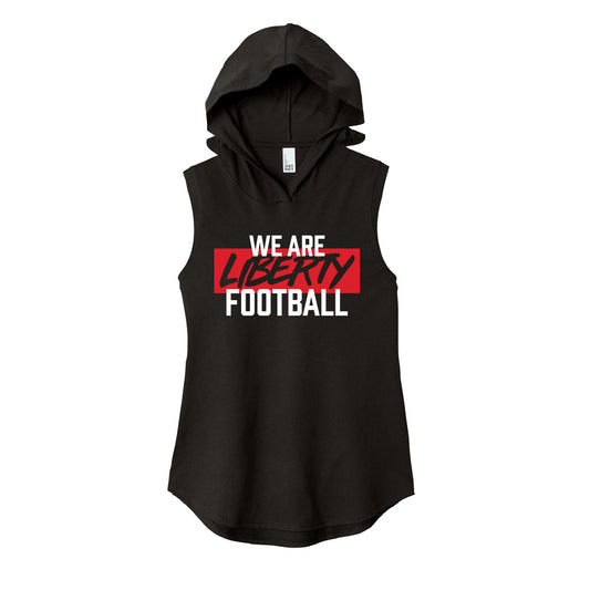 We Are Liberty Football Ladies Hooded Sleeveless Tee