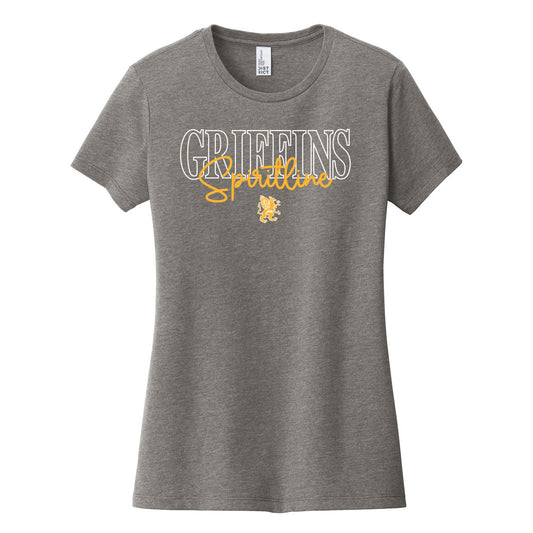 Griffins Spiritline Script Womens Fit Tee