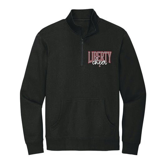 Checkered Liberty Cheer 1/4 Zip Fleece