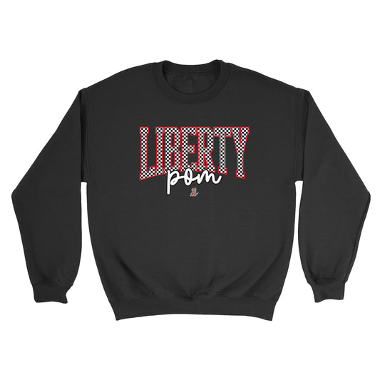 Checkered Liberty Pom Unisex Crewneck Sweatshirt