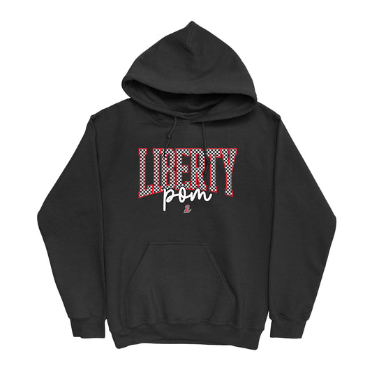 Checkered Liberty Pom Hoodie