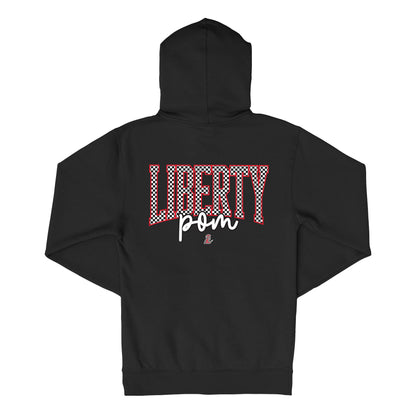 Checkered Liberty Pom Full Zip Sweatshirt