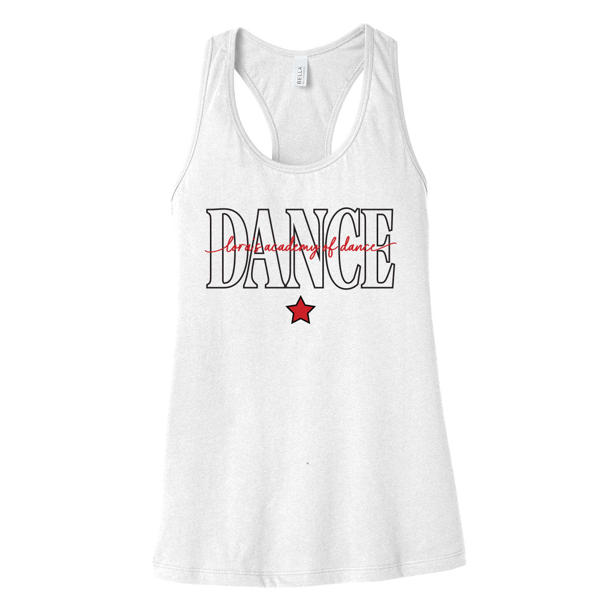 Lora's Academy Of Dance Outline Racerback Tank