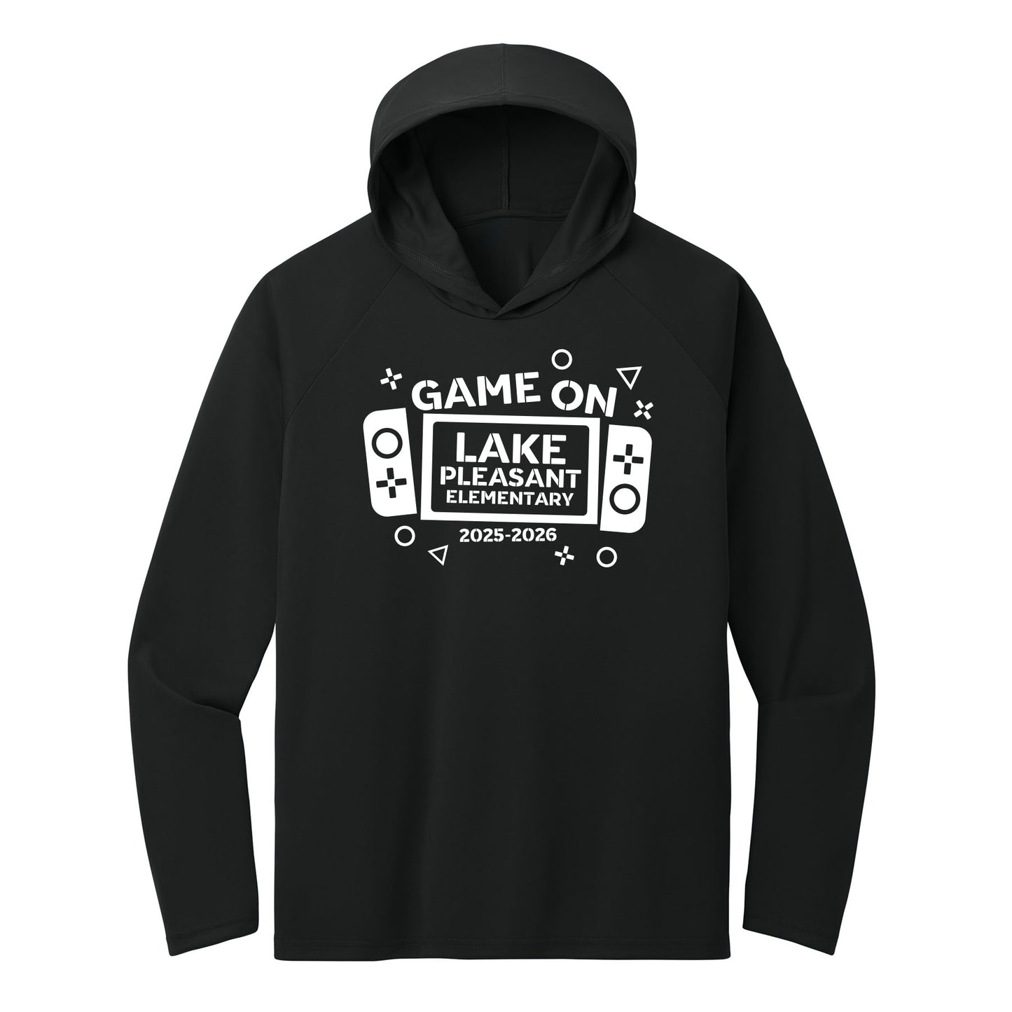 Lake Pleasant Game On Performance Hooded Long Sleeve Tee
