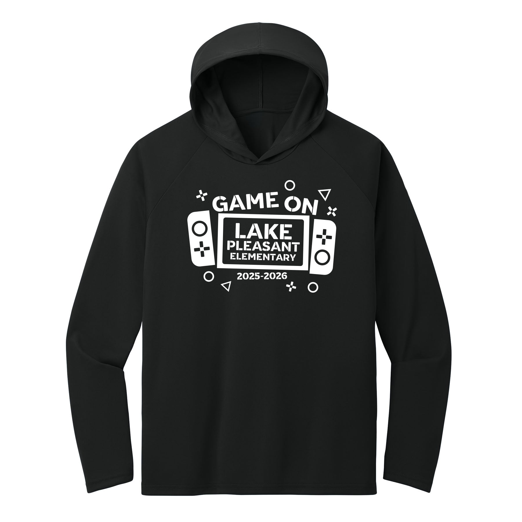 Lake Pleasant Game On Performance Hooded Long Sleeve Tee