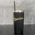Black Gold Script 20 Ounce Tumbler
