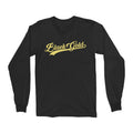 Black Gold Script Long Sleeve Tee