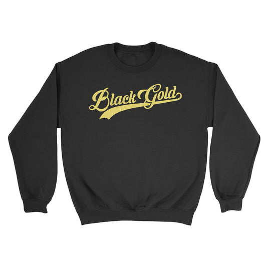 Black Gold Script Unisex Crewneck Sweatshirt