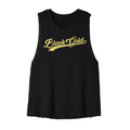 Black Gold Script Women's Cropped Tank