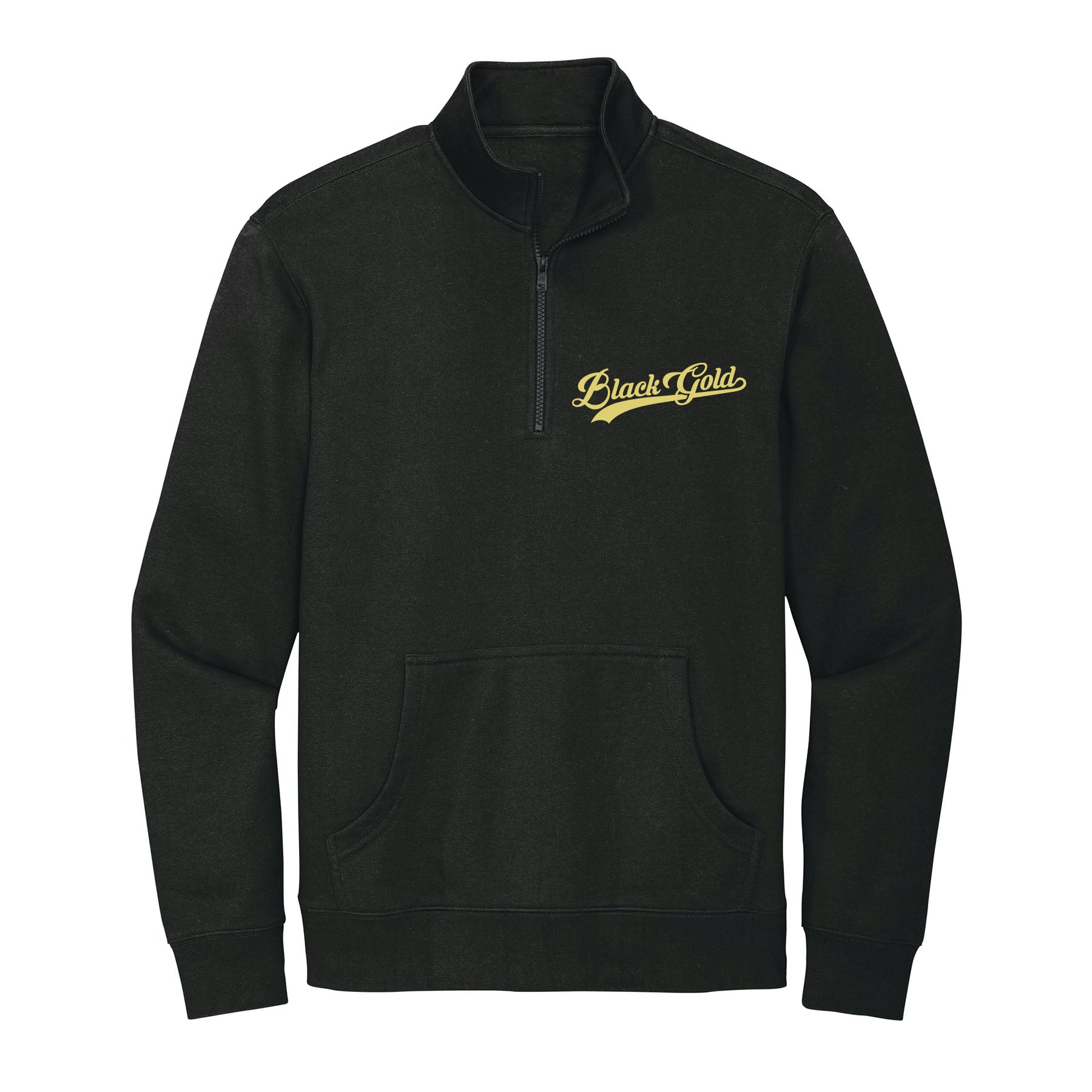 Black Gold Script 1/4 Zip Fleece