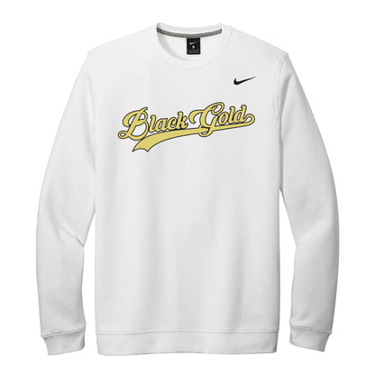 Black Gold Script Nike Crewneck Sweatshirt