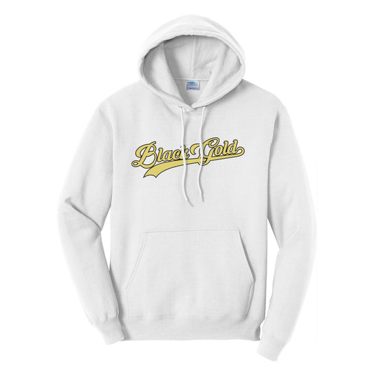 Black Gold Script Hoodie