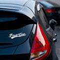 Black Gold Baseball Script Sticker