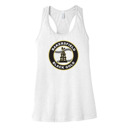 Black Gold Baseball Seal Women's Racerback Tank