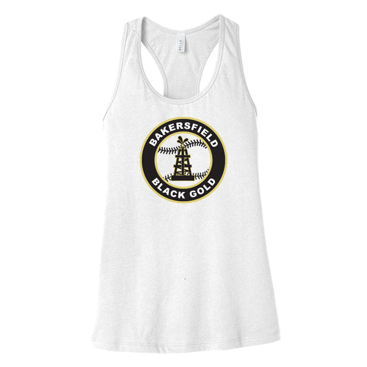 Black Gold Baseball Seal Women's Racerback Tank