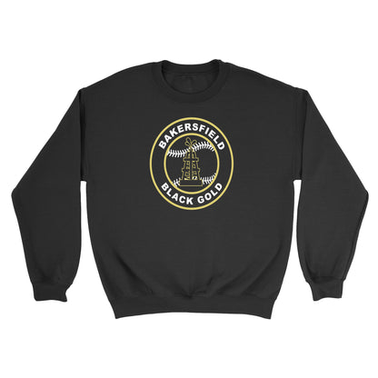 Black Gold Baseball Seal Unisex Crewneck Sweatshirt