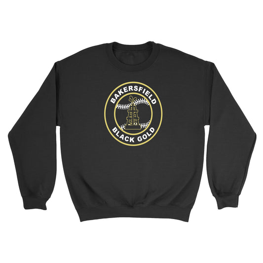 Black Gold Baseball Seal Unisex Crewneck Sweatshirt