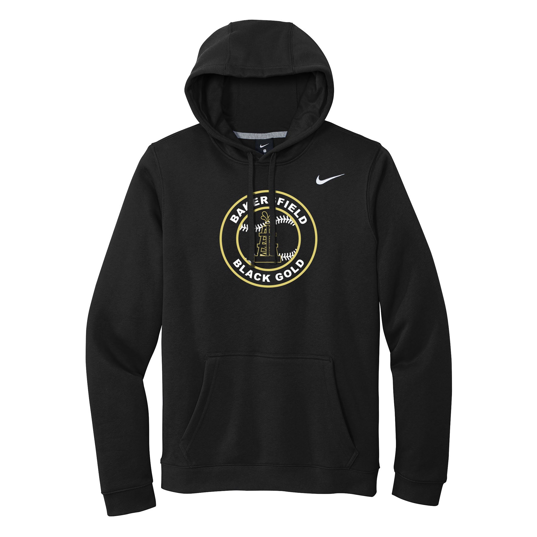 Black Gold Baseball Seal Nike Hoodie