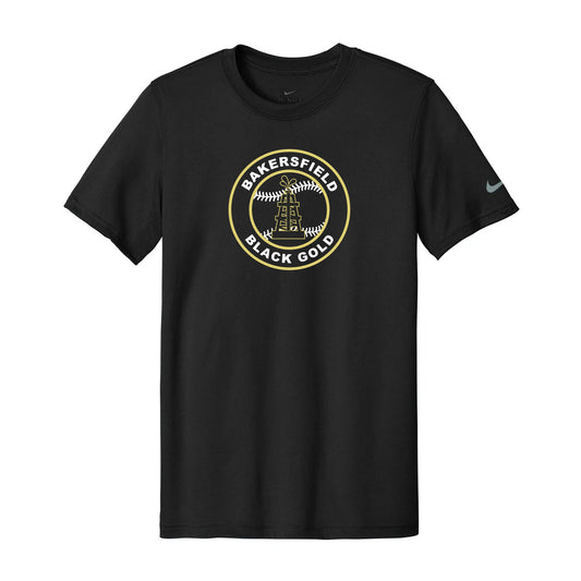 Black and Gold Baseball Seal Nike Dri-Fit Tee