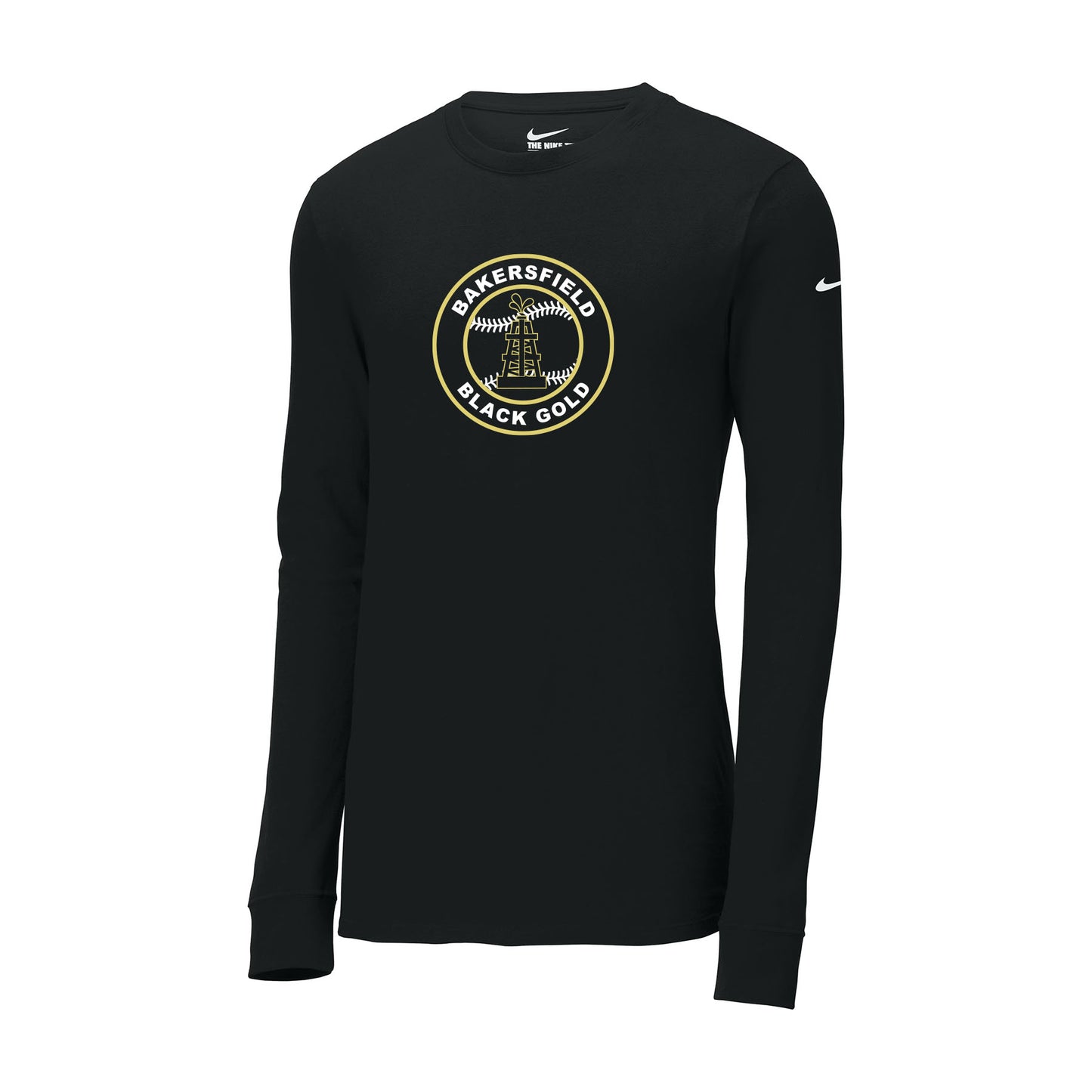 Black Gold Baseball Seal Nike Long Sleeve Tee
