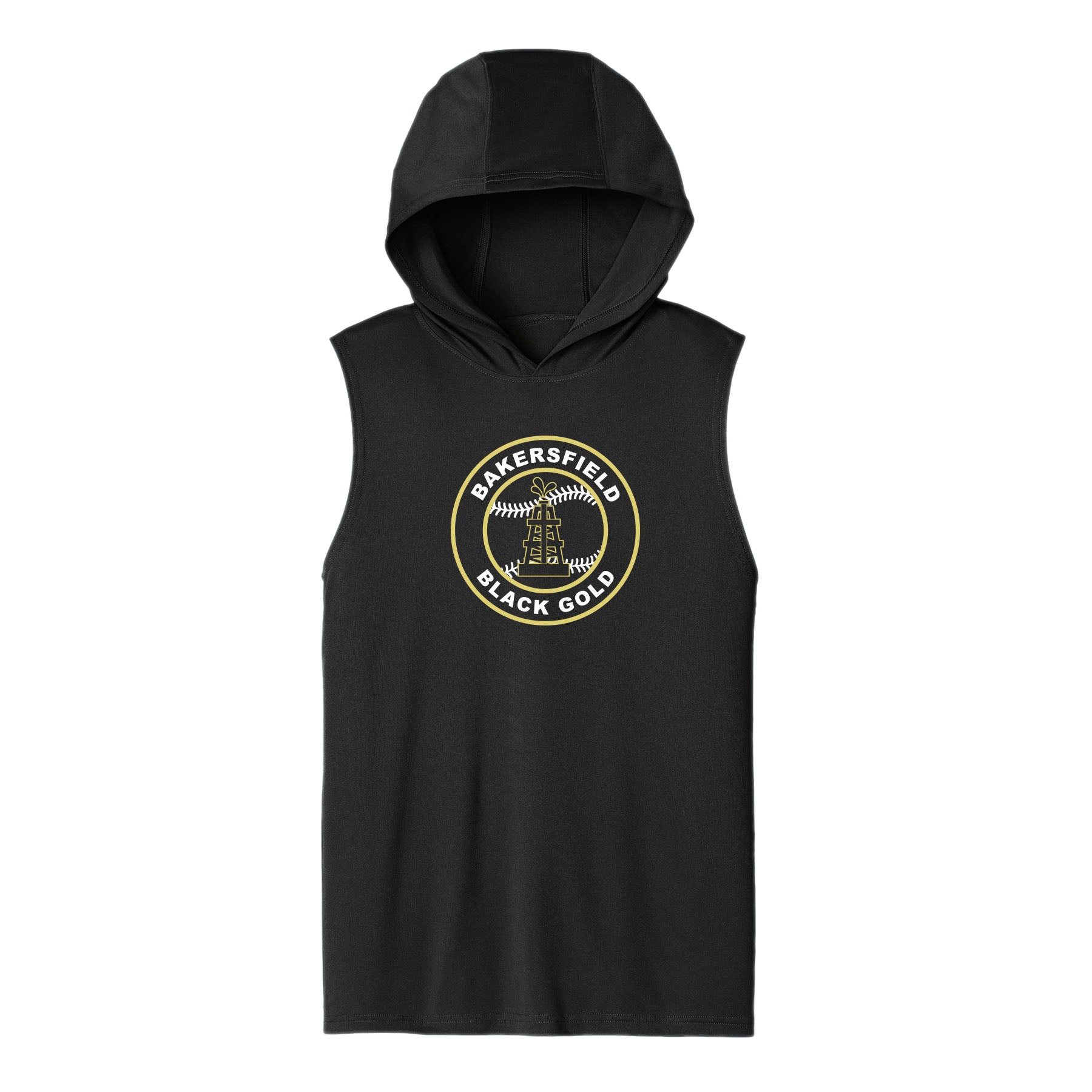 Black Gold Baseball Seal Unisex Dri Fit Hooded Tank