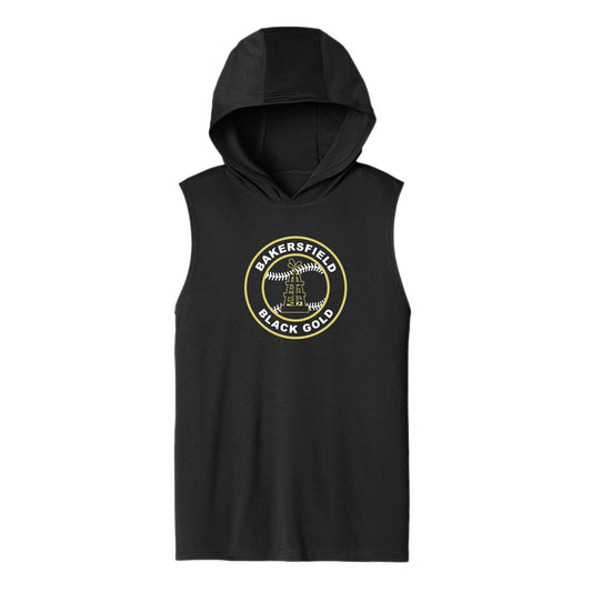 Black Gold Baseball Seal Unisex Dri Fit Hooded Tank