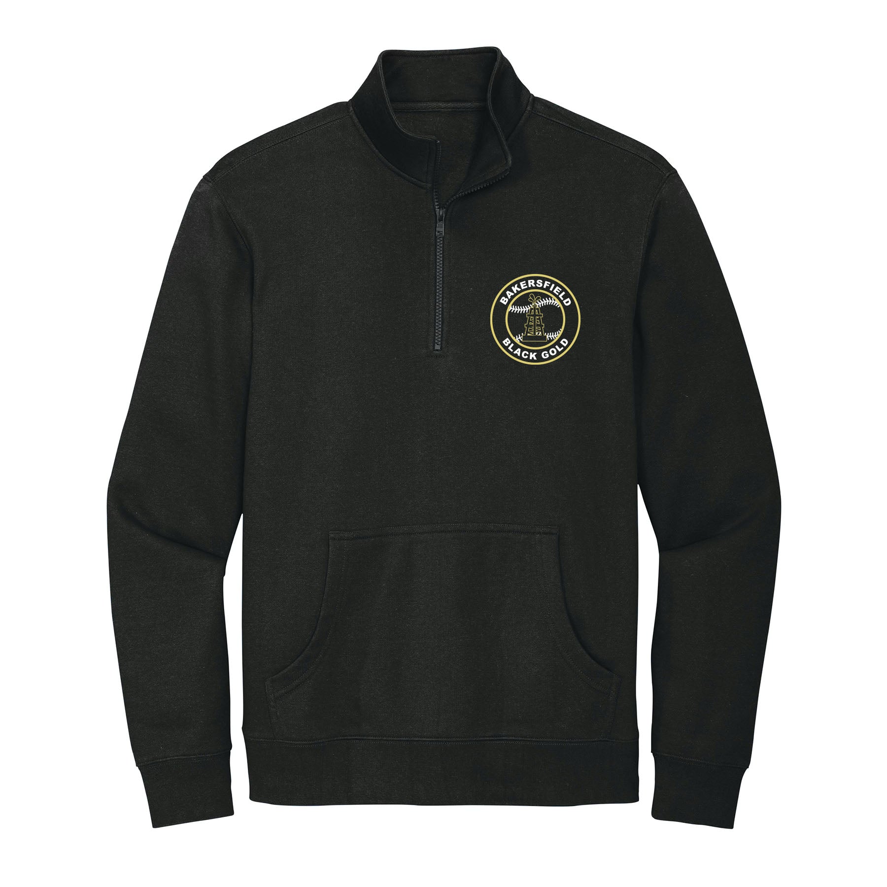 Black Gold Baseball Seal 1/4 Zip Fleece