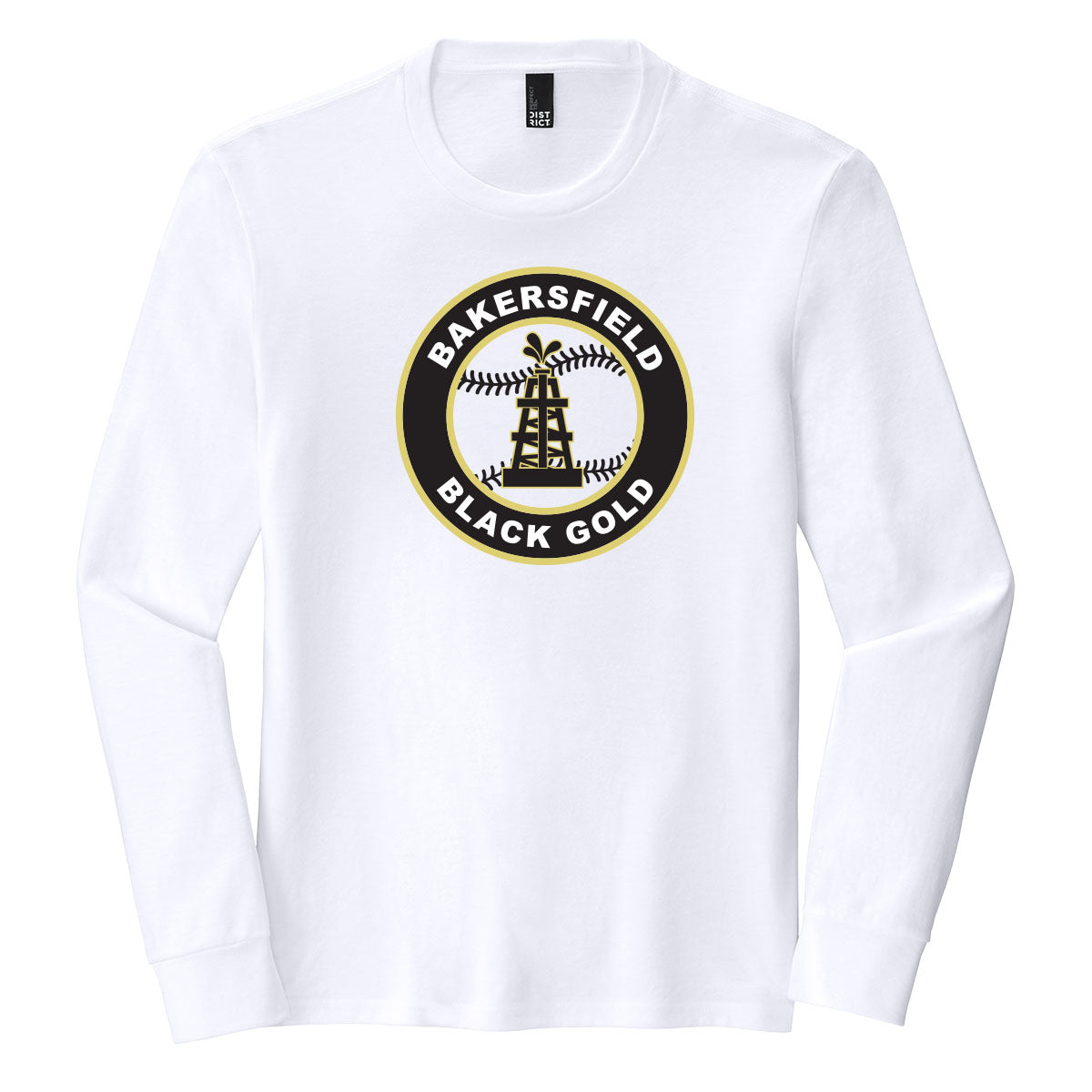 Black Gold Baseball Seal Long Sleeve Tee