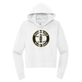 Black Gold Baseball Seal Cropped Hoodie