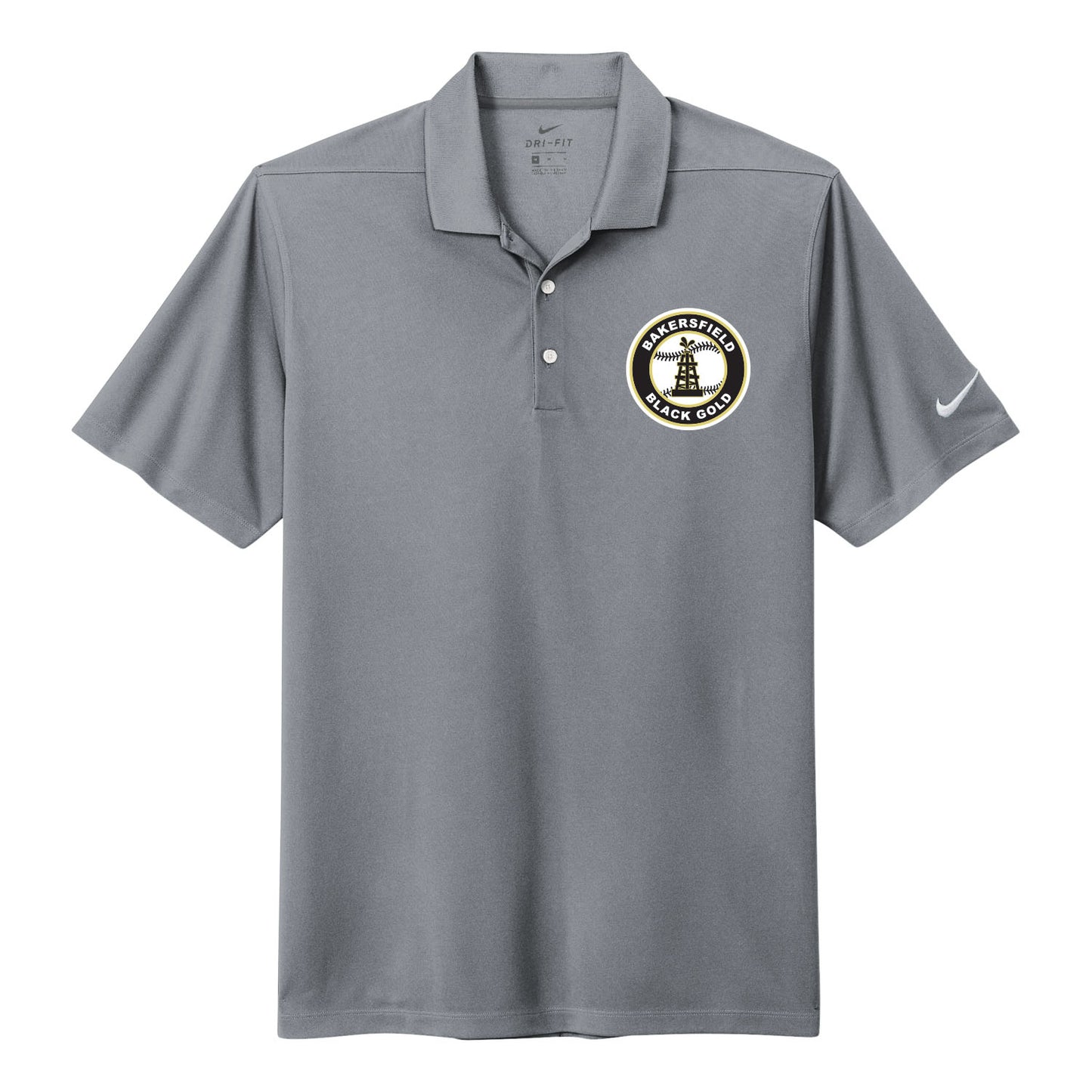 Black and Gold Baseball Seal Nike Polo