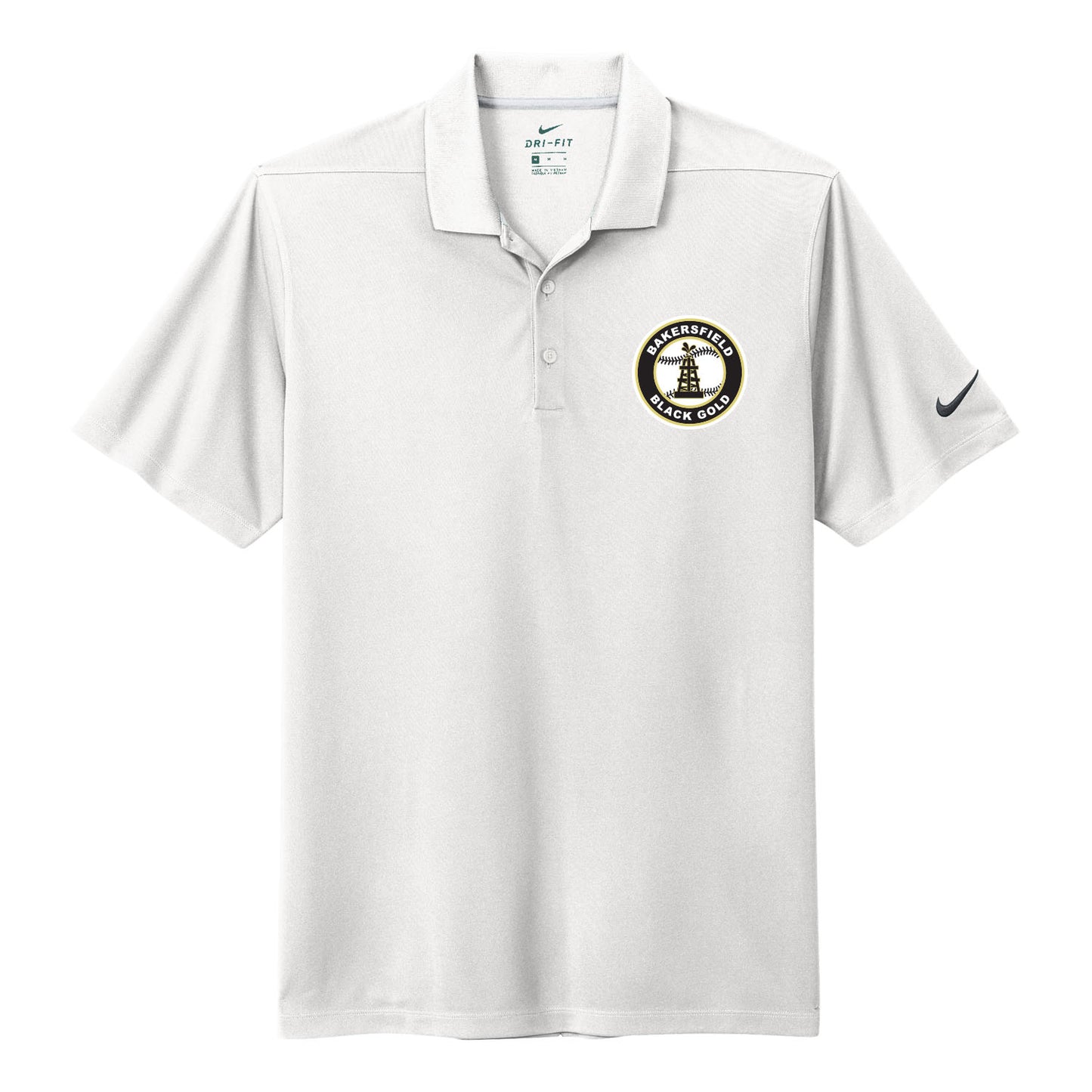 Black and Gold Baseball Seal Nike Polo