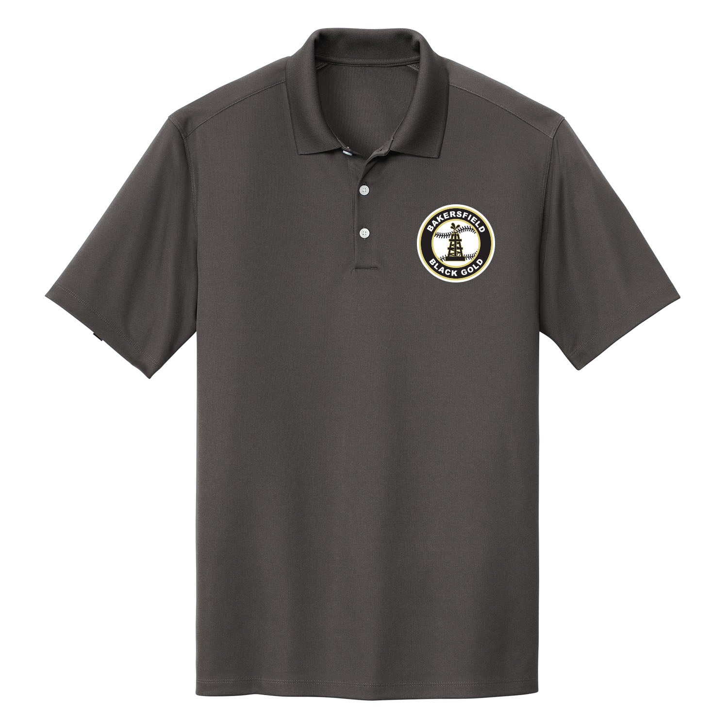 Black Gold Baseball Seal Performance Polo