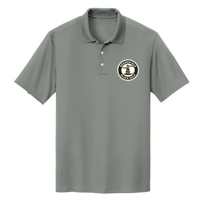 Black and Gold Baseball Seal Performance Polo