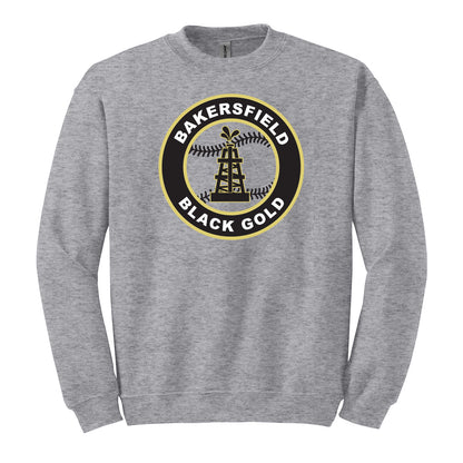 Black Gold Baseball Seal Unisex Crewneck Sweatshirt