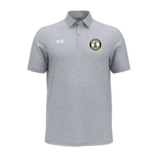 Black and Gold Baseball Seal Under Armour Polo