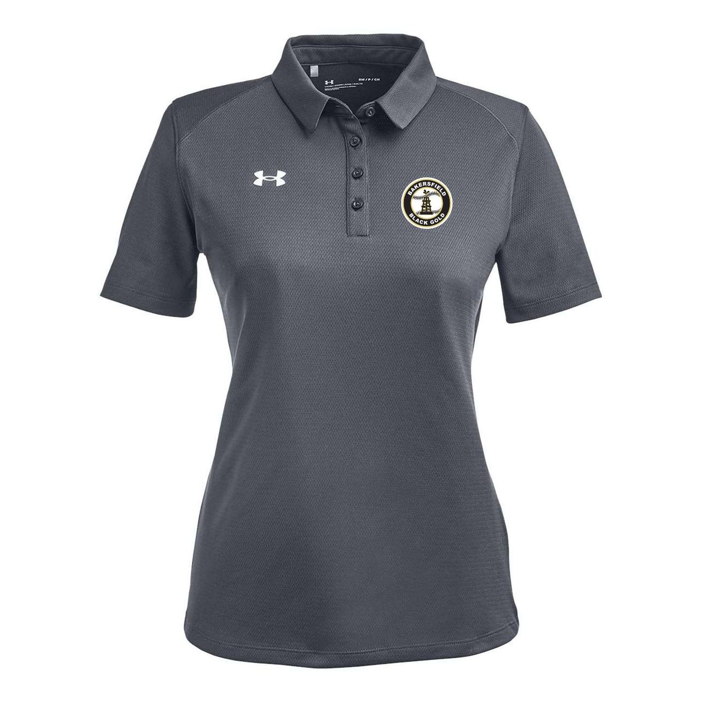 Black and Gold Baseball Seal UA Women's Polo