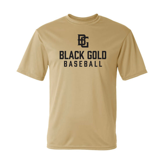 Black and Gold Baseball Dri Fit Tee