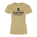 Black Gold Baseball Womens Dri Fit Tee