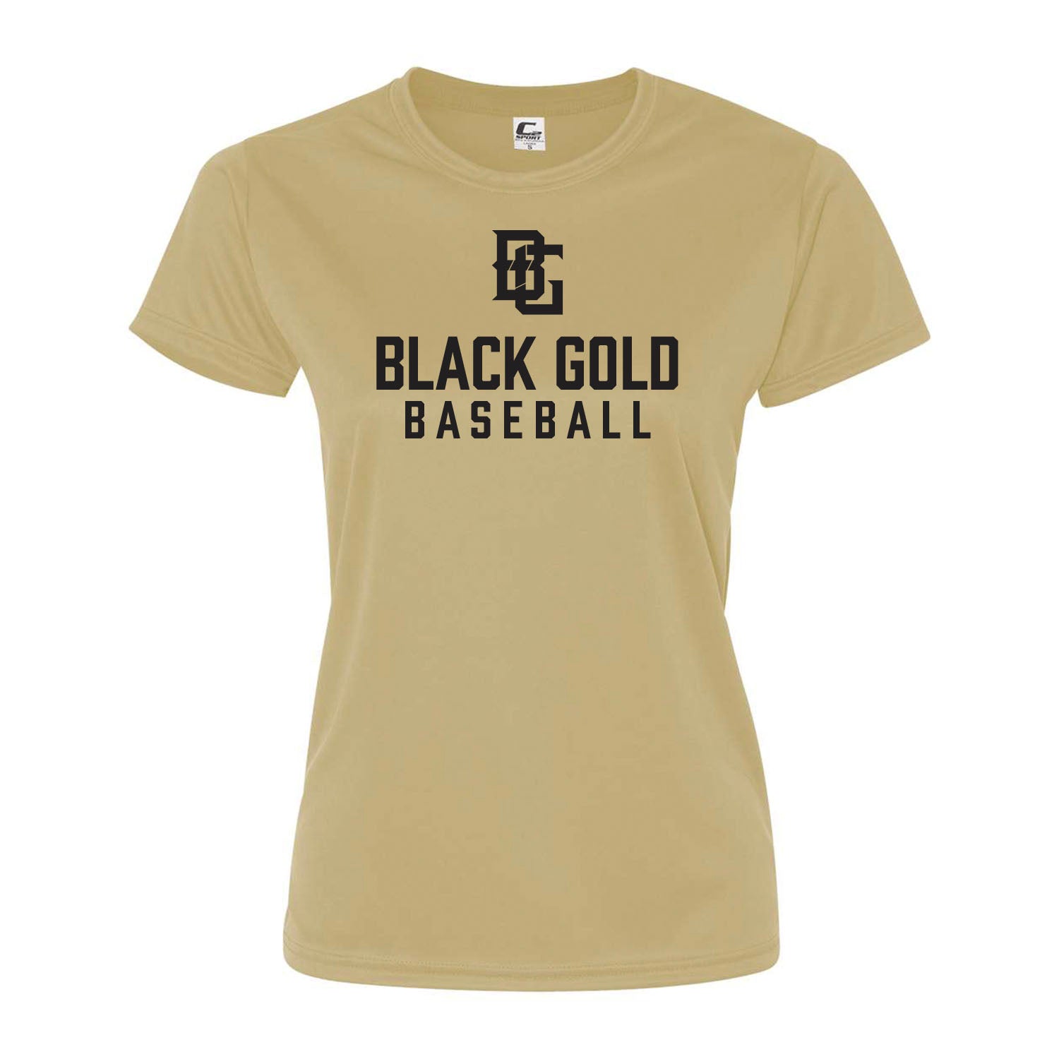 Black Gold Baseball Womens Dri Fit Tee