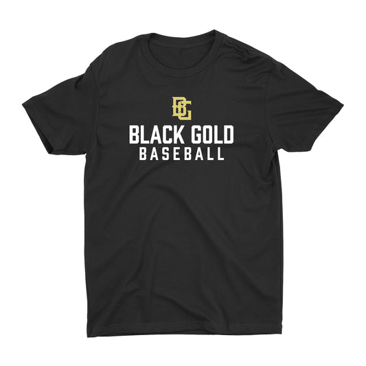 Black and Gold Baseball Unisex Tee