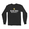 Black Gold Baseball Long Sleeve Tee