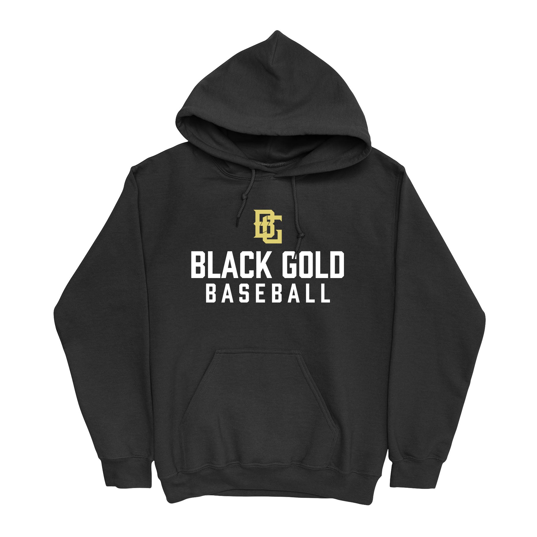 Black Gold Baseball Hoodie