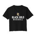 Black Gold Baseball Cropped Tee
