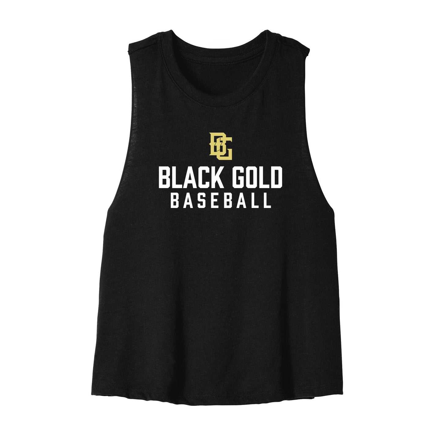 Black and Gold Baseball Women's Cropped Tank