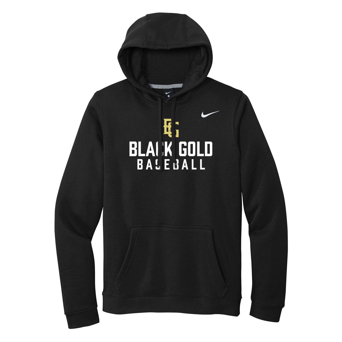 Black and Gold Baseball Nike Hoodie