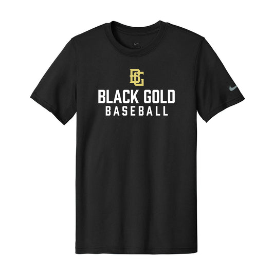 Black and Gold Baseball Nike Dri-Fit Tee