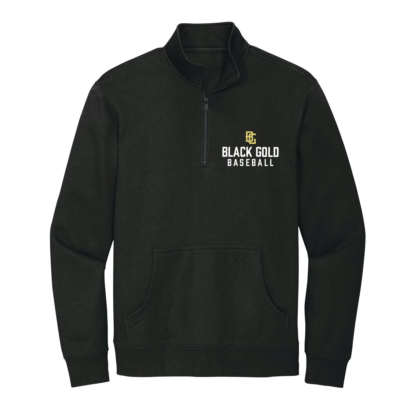 Black and Gold Baseball 1/4 Zip Fleece